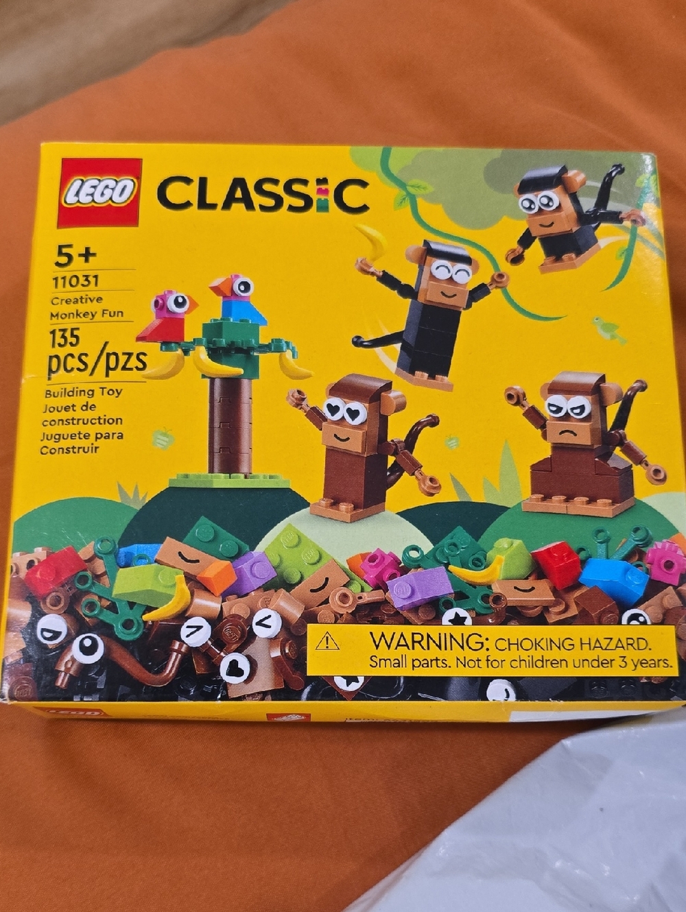 Lego Classic Yellow Box with Brown Monkey Builds